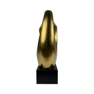 Matte Abstract Sculpture Large Silver